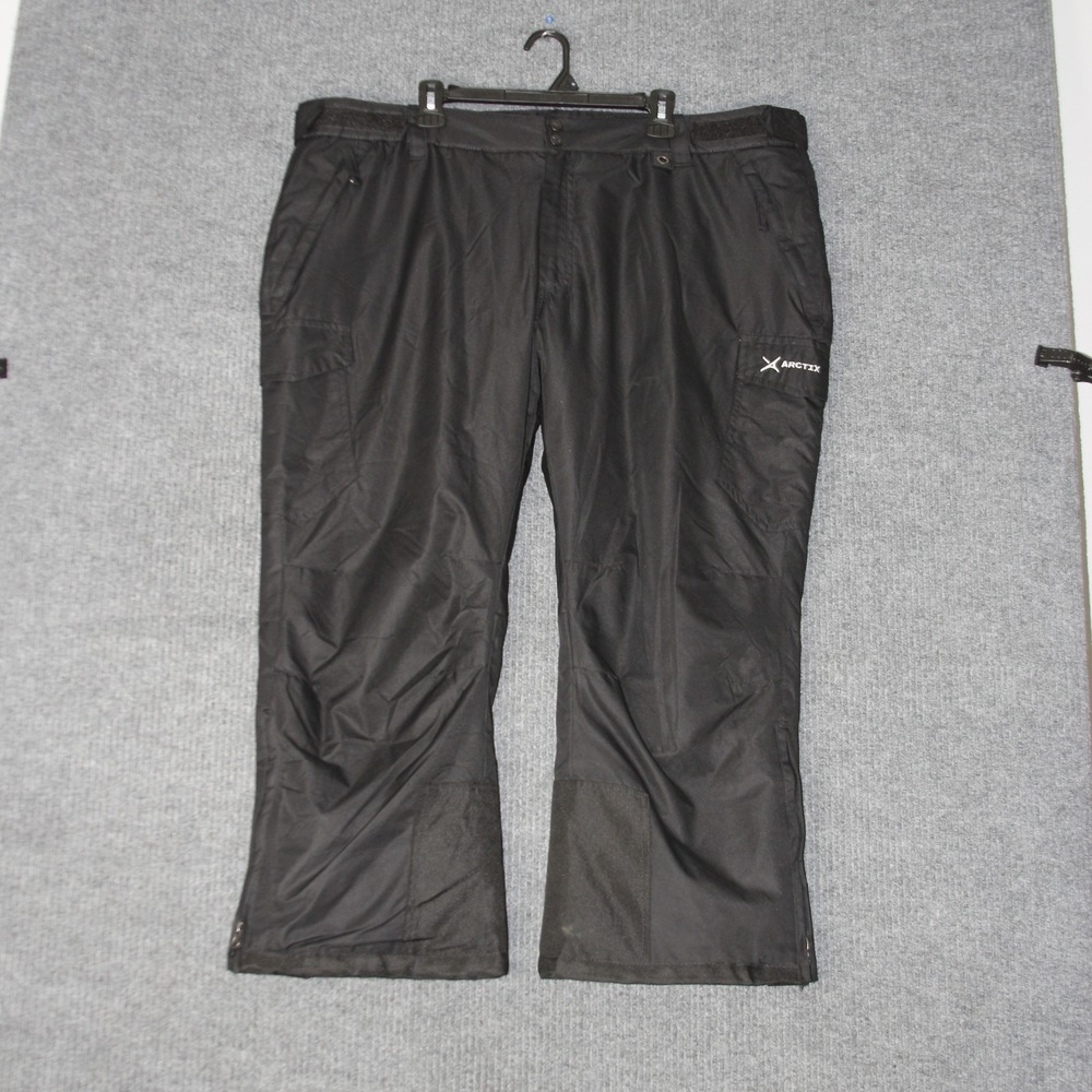 Arctix Snow Pants Mens XXL Black Insulated Cargo Style 19628 44-46W 29L